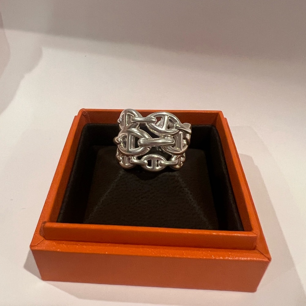 Hermes Chaine d'ancre Enchainee ring, Large model size 59
